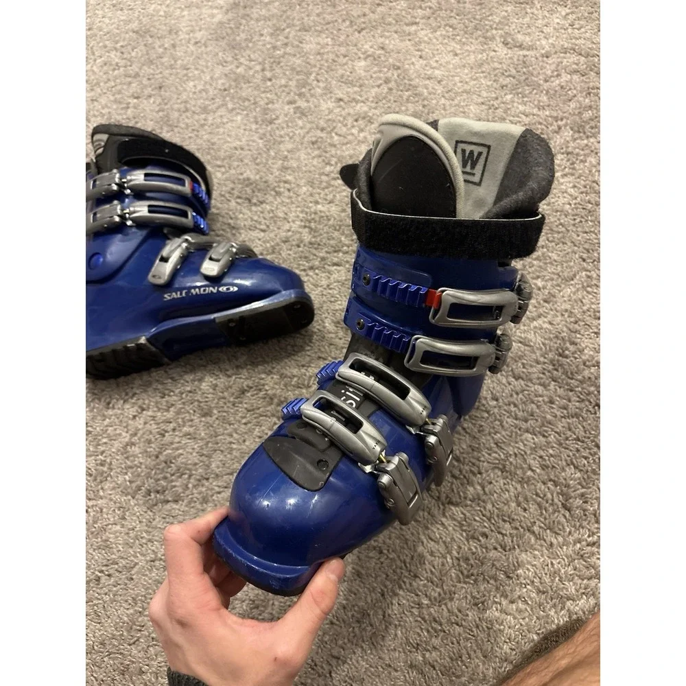 Salomon Womens Performa 4.0 Blue Adjustable Ankle Ski Boots Size US 6.5